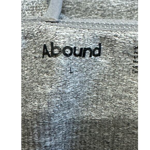 Abound Crop Tank Top Ribbed Crisscross Spaghetti Straps Scoop Neck Gray W L NWOT - Picture 7 of 8